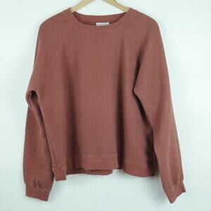 Parachute XL Top Waffle Knit Brown Lounge Pajama Cozy Cotton Minimal Grunge Boho